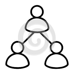 Global Connectivity Line Art â Human Network Minimal Icon Illustration