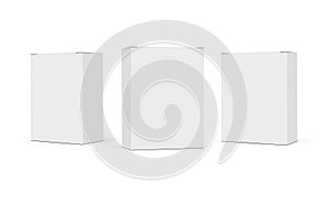 Three Rectangular Paper Packaging Boxes