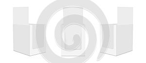 Blank Rectangular Counter Display Boxes Mockups