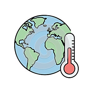 Climate Change Flat Icon Set. Colorful vector symbols for global warming, pollution, and environmental crisis issues made by ai