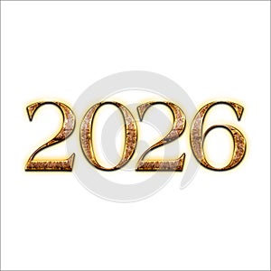 Happy New Year Stylish 2026 Typography Design