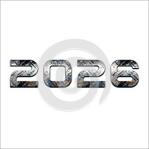 Happy New Year Stylish 2026 Typography Design