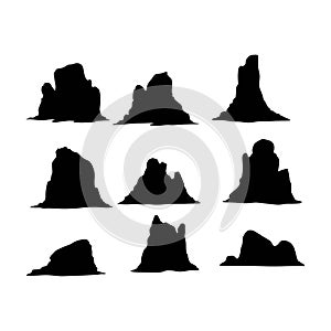 Collection of Desert Stone Silhouette Pack design.