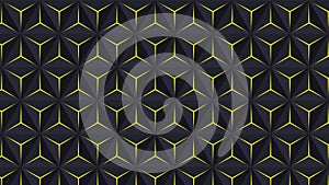 Geometric 3D Pattern in Illustrator with Basic Shapes yellow black