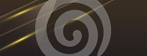 Elegant Abstract Dark Brown Background Golden Light Streaks
