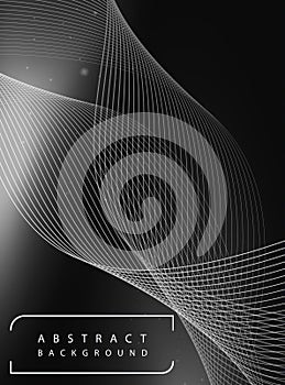 Abstract background featuring intersecting curved white lines creating a dynamic wave-like pattern