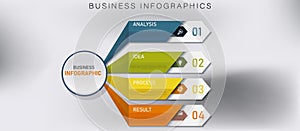 Business infographic with a structured layout uitable for presentations or reports.