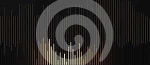Abstract digital art featuring vertical lines of varying lengths on a black background.