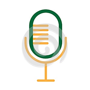 colorful iconic vector of microphone