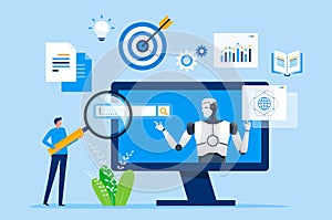 business People working with AI technology to research data analysis and digital learning,