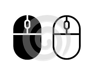 Mouse icon vector. Computer mouse icon. Computer mouse shapes. Input device simple designs