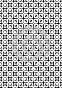 Intricate black and white geometric pattern with small hexagons