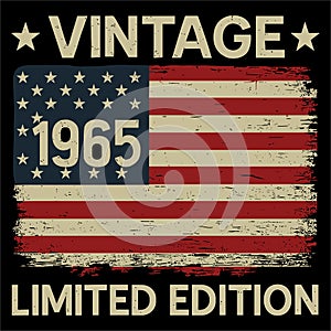 Vintage 1965 Limited Edition Retro Birthday Classic Design