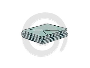 Folded Fabric Stack Vector Illustration