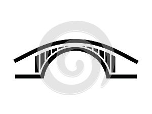 Arched Bridge Silhouette Icon