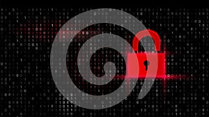 Vulnerable Data Security with Open Lock on Binary 0 1 Background