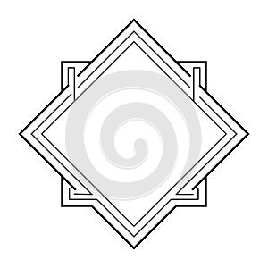 Minimal Black Decorative Frame Silhouette Vector Border Artwork Elegant Classic