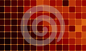Square pattern red geometrical abstract mosaic dark background.