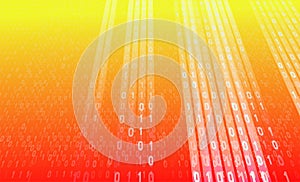 Binary Code 0, 1 Data Stream Digital Technology Background