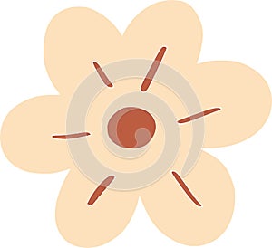 Minimal Summer Flower Vector Element
