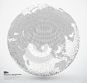 Abstract dotted globe earth vector