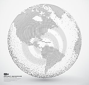 Abstract dotted globe earth vector