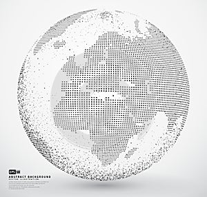 Abstract dotted globe earth vector