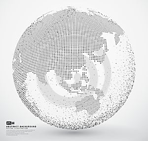 Abstract dotted globe earth vector