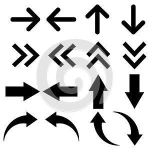 Arrows set collection for web design. Navigation pointer