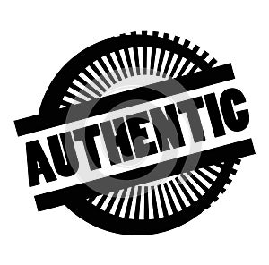 Print authentic stamp on white
