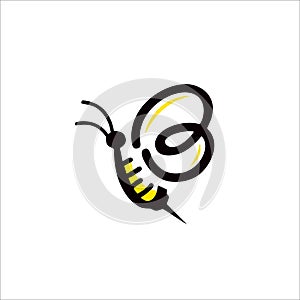 Print bee injection logo design for your identity