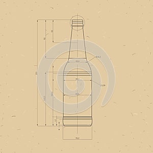 Print Of Beer Bottle.