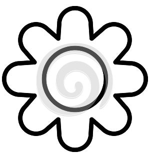Print  Blossom Vector Icon which can easily modified or edit