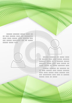 Print booklet green soft smooth line design