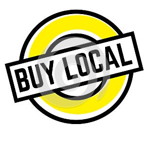 Print buy local stamp on white