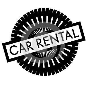 Print car rental stamp on white