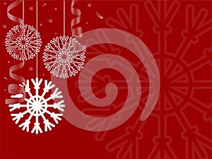 Christmas background with white snowflakes