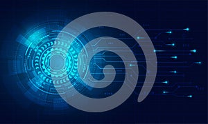 Circle technology background.hi-tech with circuit board.