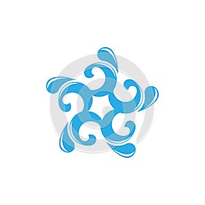 Simple water splash circle logo