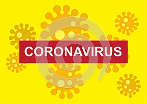 Coronavirus on a covid microbes background