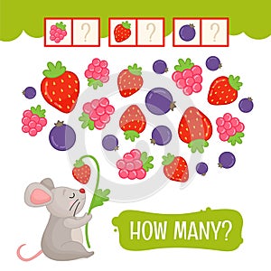 Counting educational children game photo