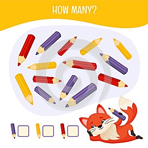 Counting educational children game photo