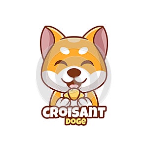 Croisant Doge Shiba Inu Dog Cute Logo photo