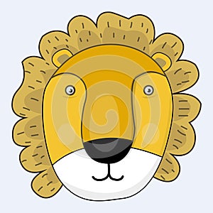 Print with cute lion. Can be used print print for t-shirts, home decor