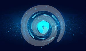 Padlock logo vector.Security data protection.