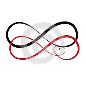 Print Elegant love infinity sign vector illustration art