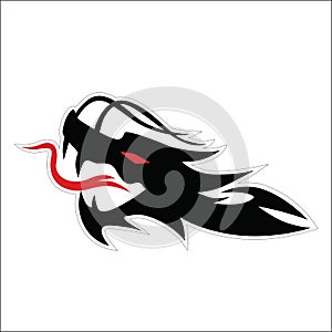 Fantasy dragon emblem