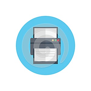 Print vector flat color icon