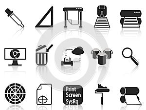 Print icons set