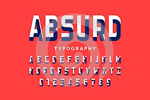 Impossible shape font design